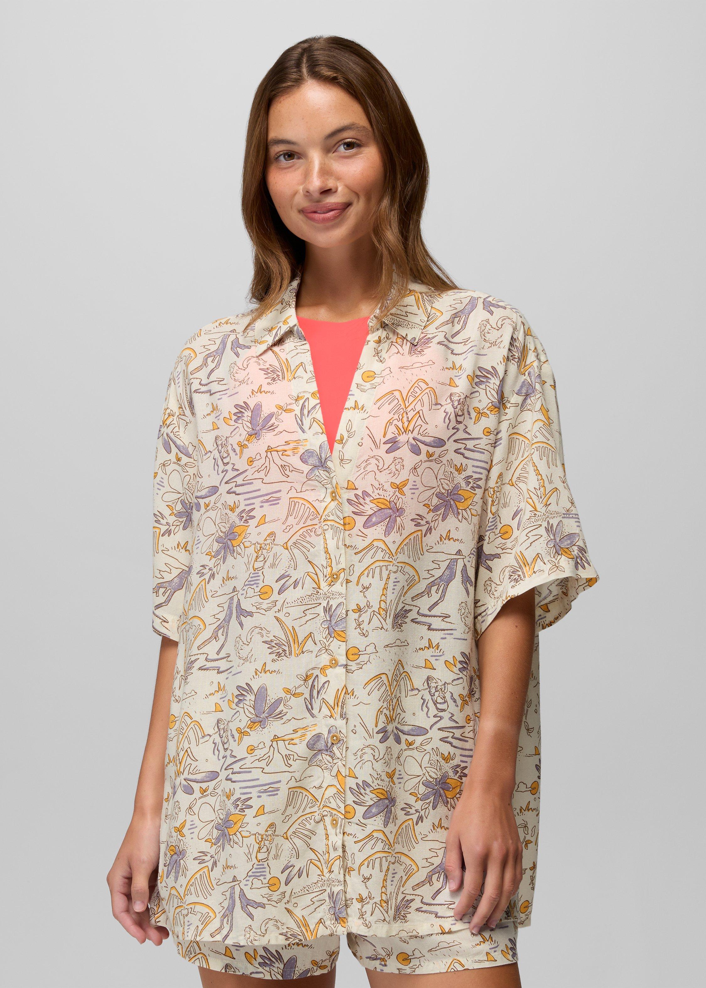 Womens prAna The Bahamas Top - Beach Pebble Vacation