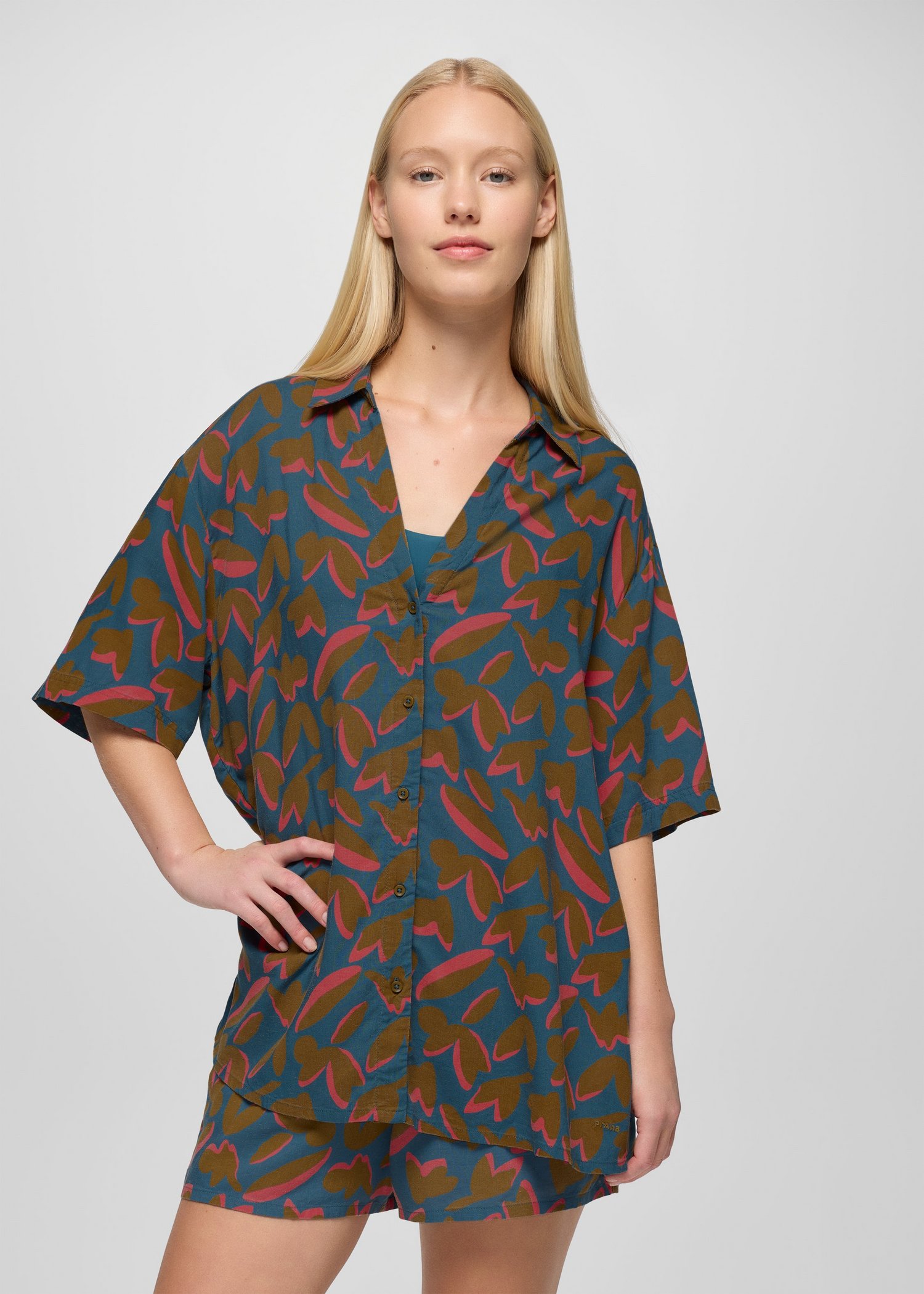 Womens prAna The Bahamas Top - Catalina Indo Disco