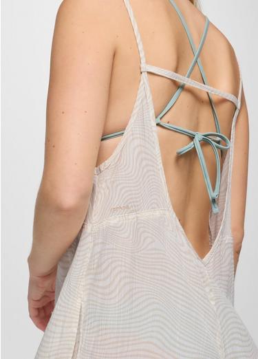 Fernie V-Neck Romper, Color: Soft White Wavee, image 7