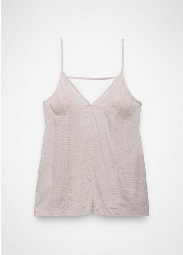 Fernie V-Neck Romper, Color: Soft White Wavee, image 5