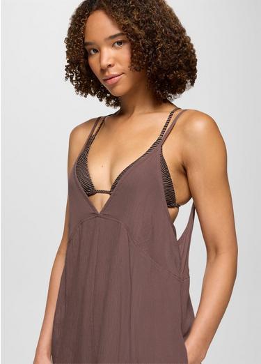 Fernie V-Neck Romper, Color: Carob, image 11