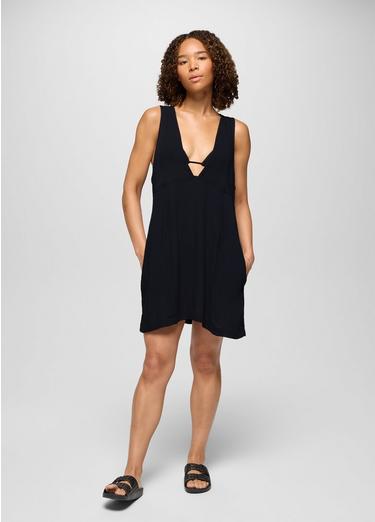Fernie V-Neck Mini Dress, Color: Black, image 1