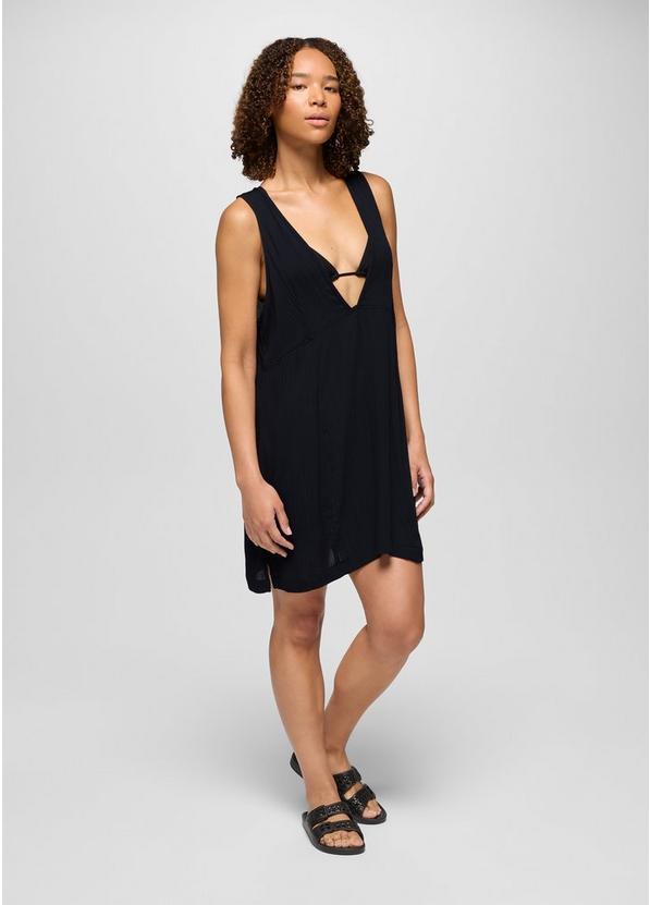 Fernie V-Neck Mini Dress, Color: Black, image 5