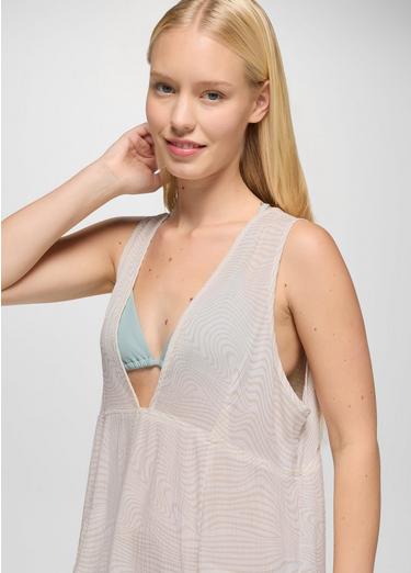 Fernie V-Neck Mini Dress, Color: Soft White Wavee, image 15