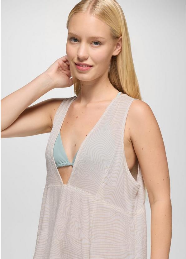 Fernie V-Neck Mini Dress, Color: Soft White Wavee, image 3