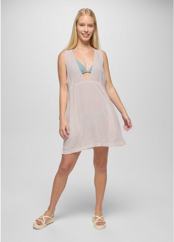 Fernie V-Neck Mini Dress, Color: Soft White Wavee, image 1