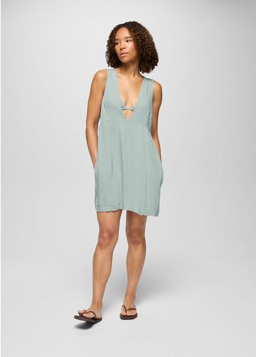 Fernie V-Neck Mini Dress, Color: Saltwater, image 5