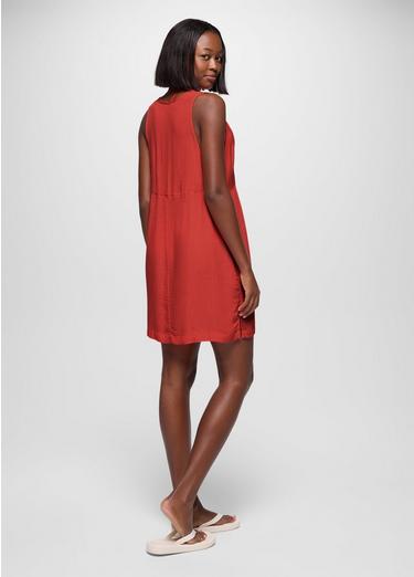 Fernie V-Neck Mini Dress, Color: Rose Fire, image 2