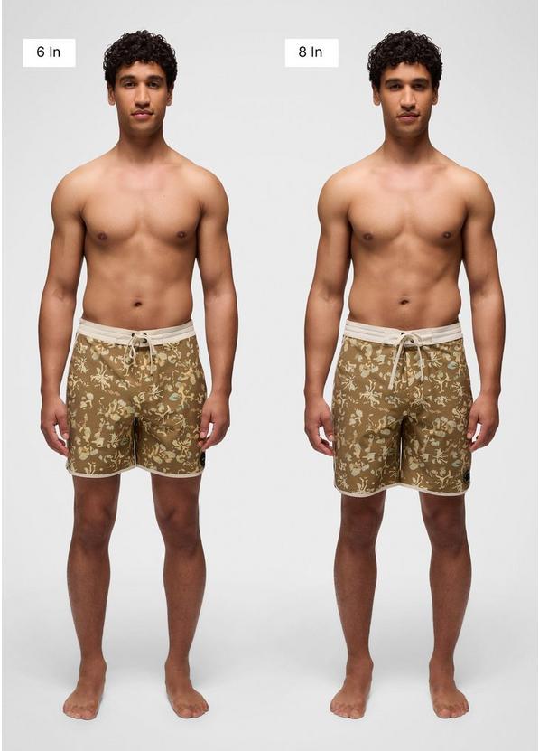 Prana Vintage Boardshort, Color: Retro Olive Digibloom, image 6