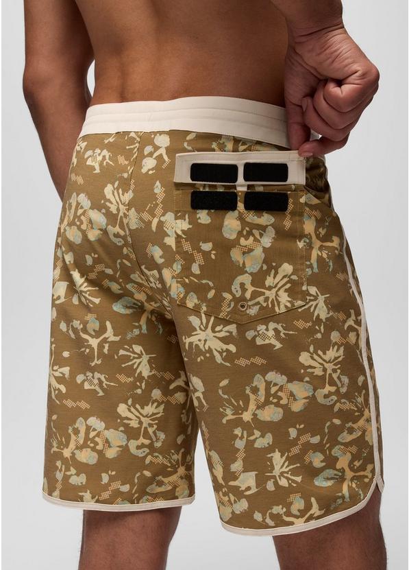 Prana Vintage Boardshort, Color: Retro Olive Digibloom, image 3