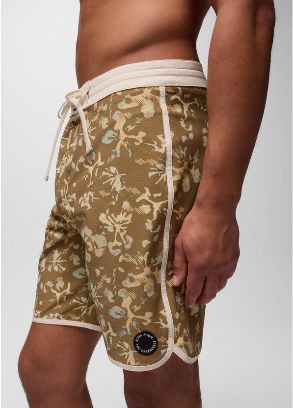 Prana Vintage Boardshort, Color: Retro Olive Digibloom, image 4