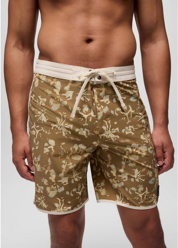 Prana Vintage Boardshort, Color: Retro Olive Digibloom, image 5