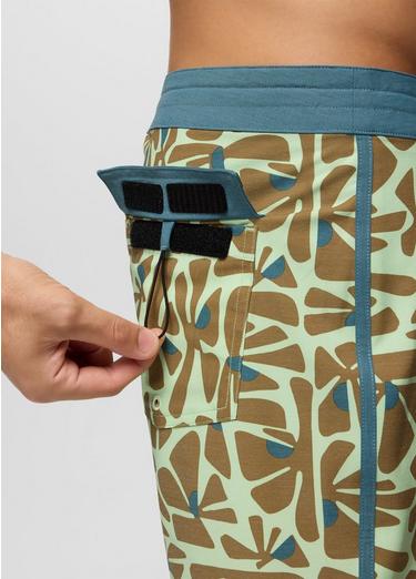 prAna Vintage Boardshort, Color: Bio Mint Retro Bloom, image 3