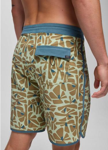 prAna Vintage Boardshort, Color: Bio Mint Retro Bloom, image 4