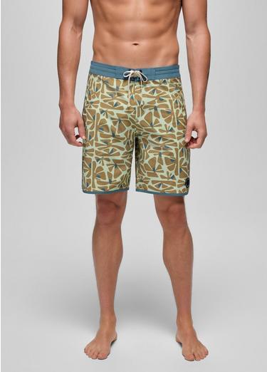 prAna Vintage Boardshort, Color: Bio Mint Retro Bloom, image 1