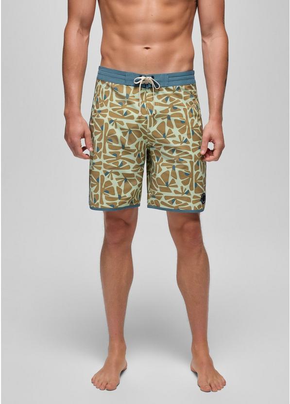Prana Vintage Boardshort, Color: Bio Mint Retro Bloom, image 1