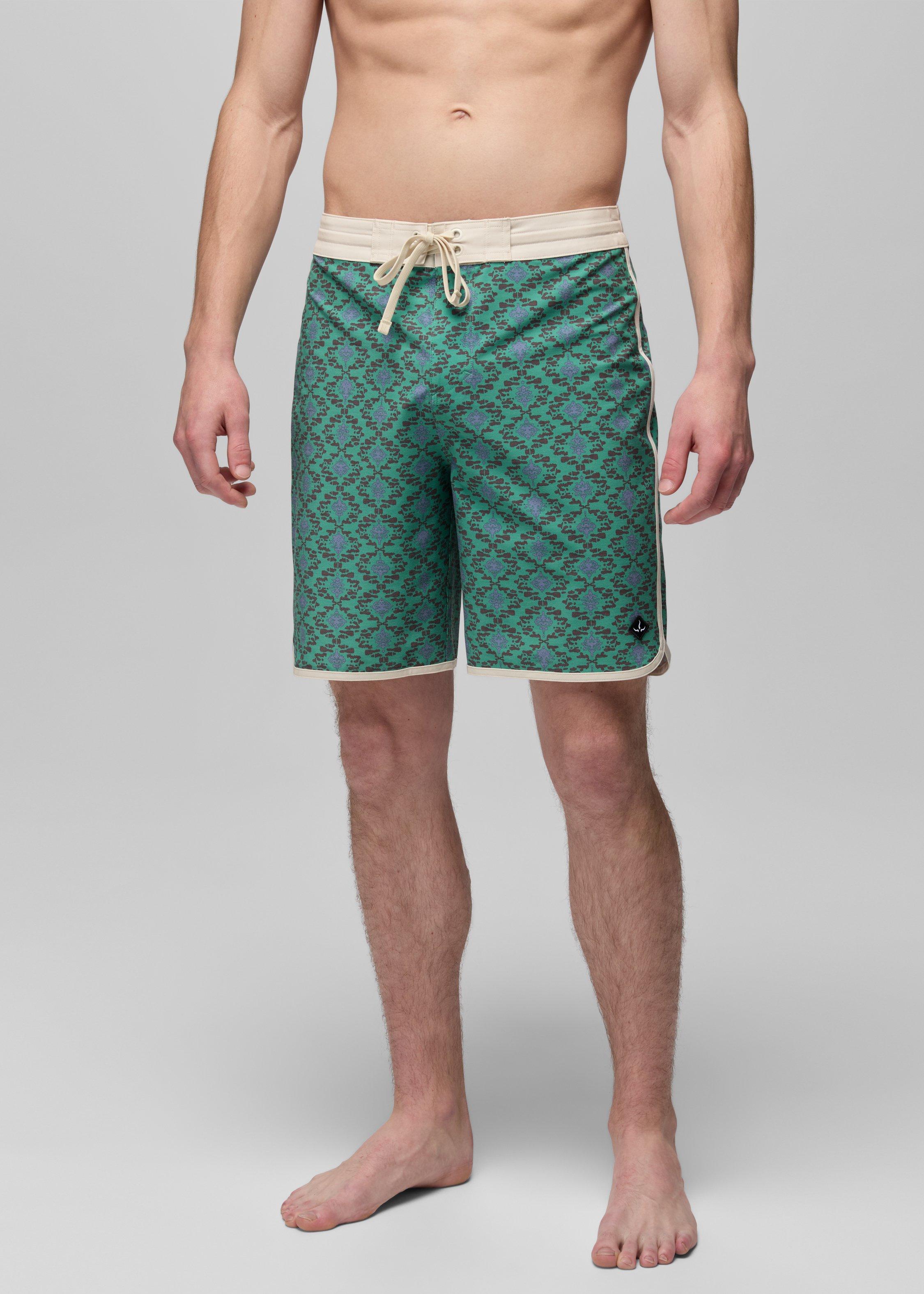 Mens prAna Vintage Boardshort - Jade Palapa