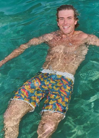 prAna Vintage Boardshort, Color: Catalina Indo Disco, image 4
