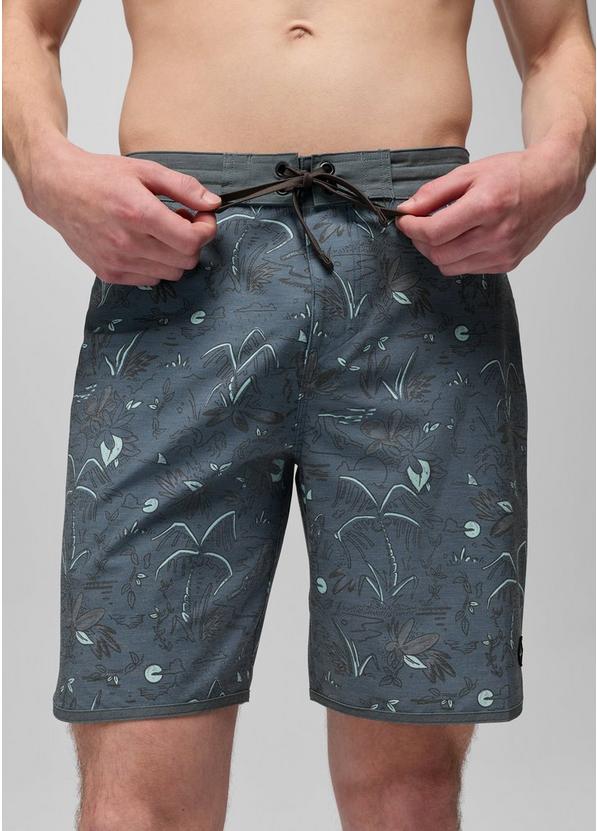 prAna Vintage Boardshort, Color: Bluff Blue Vacation, image 3