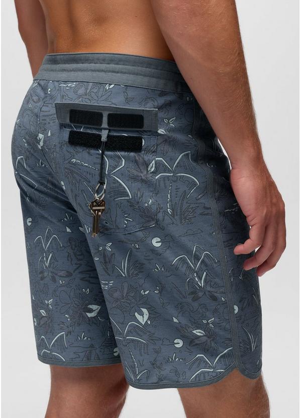 prAna Vintage Boardshort, Color: Bluff Blue Vacation, image 7