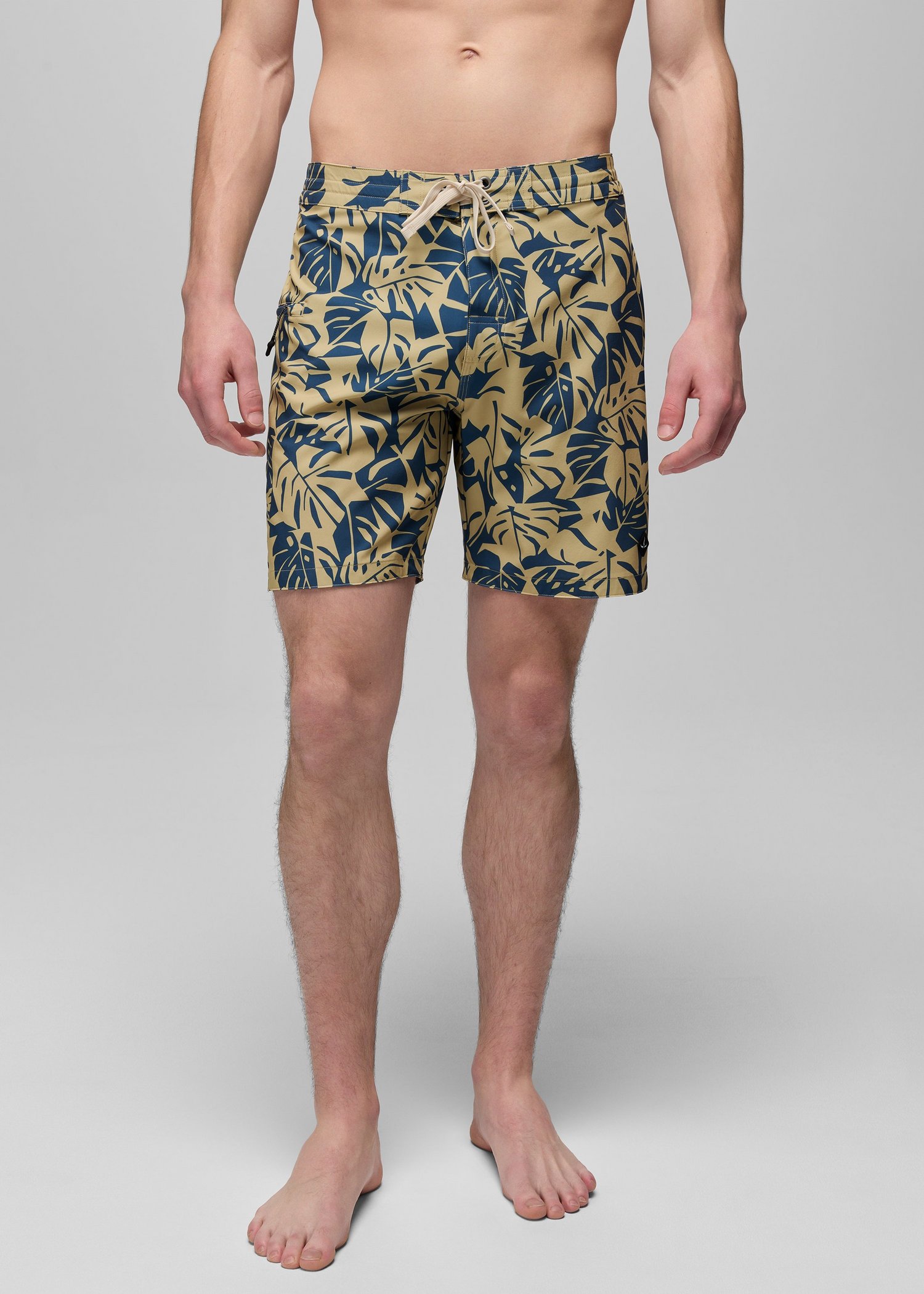 Mens prAna Fenton Boardshort - Jackfruit Monstera