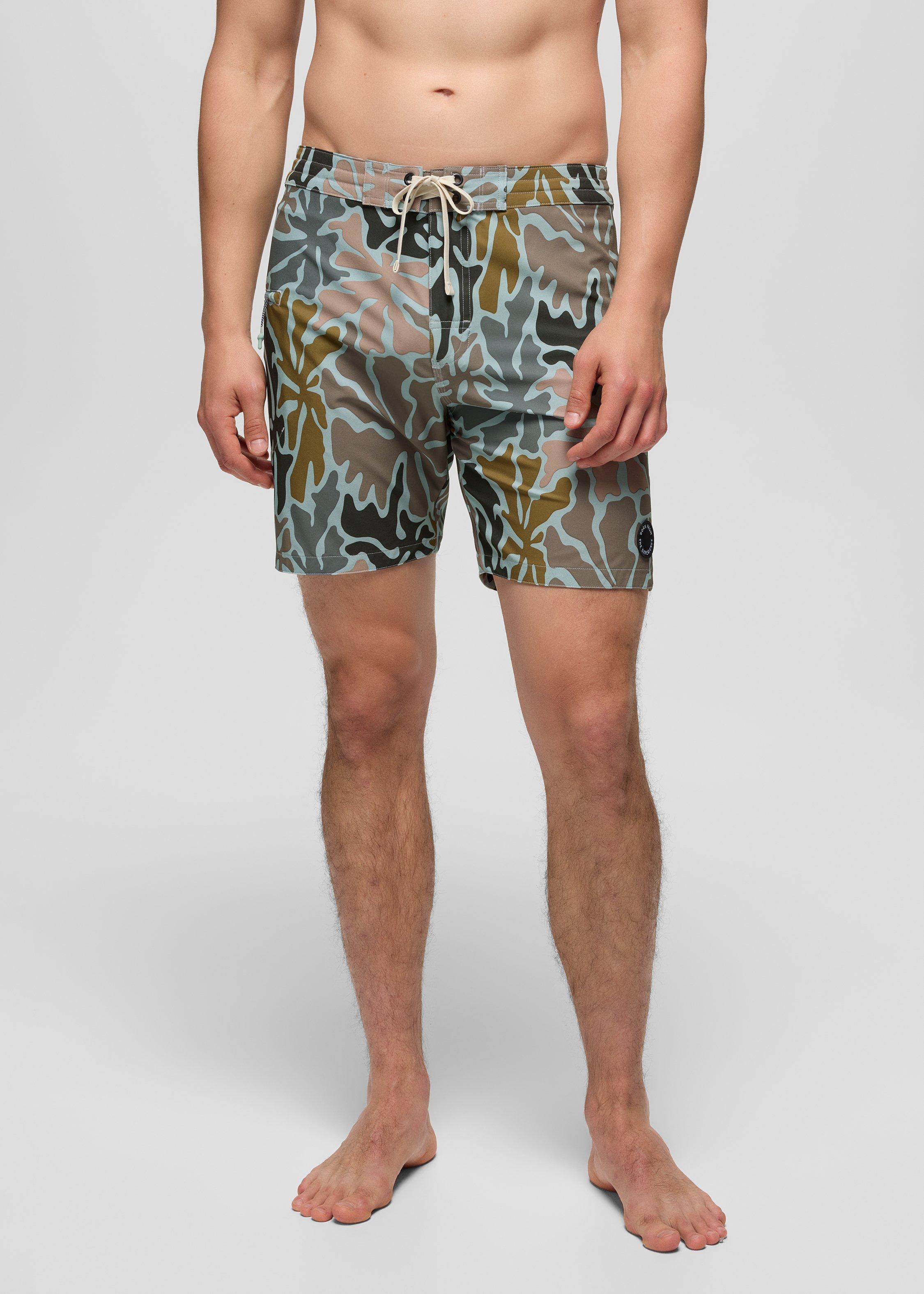 Mens prAna Fenton Boardshort - Saltwater Boogie Bloom