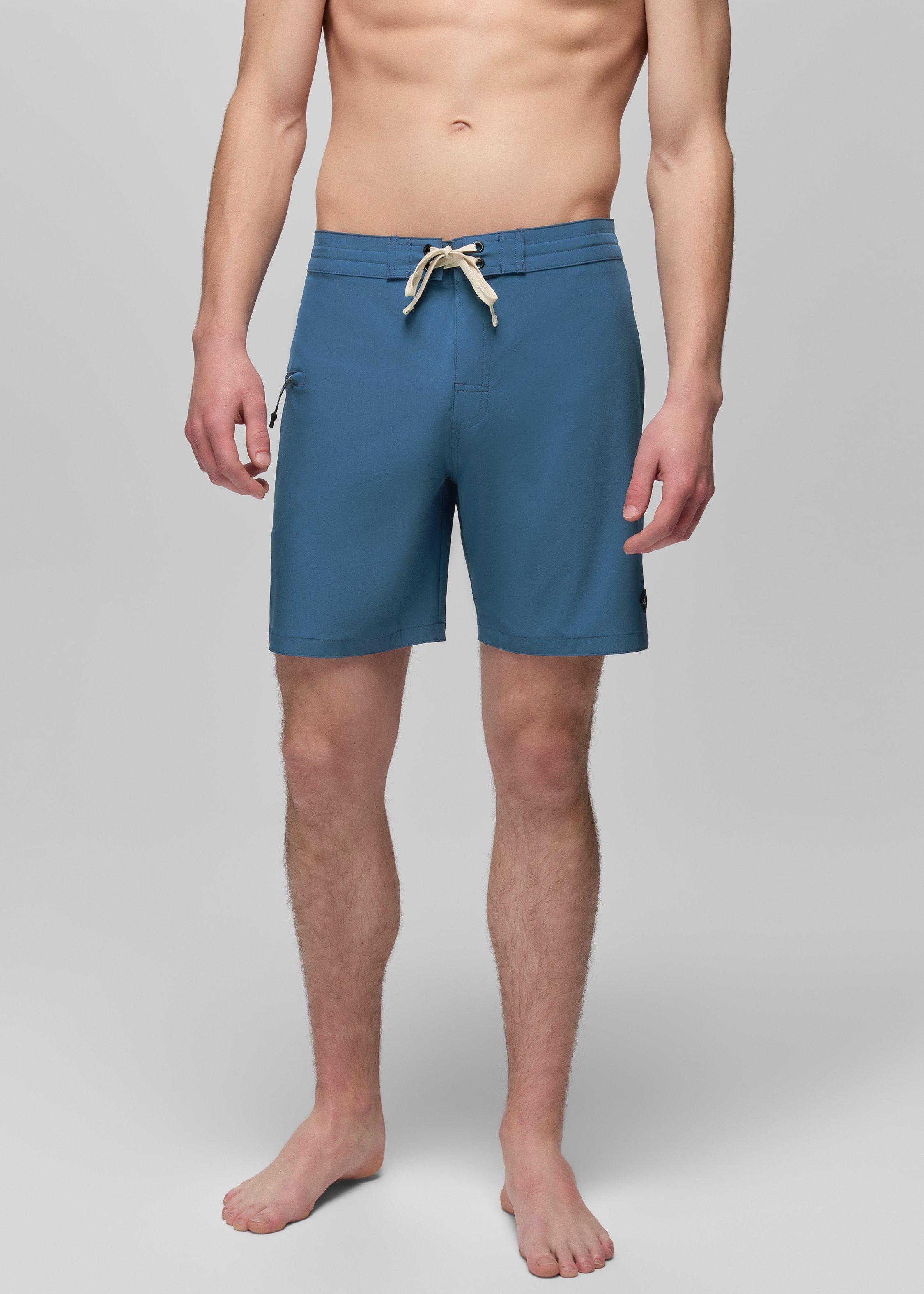 Mens prAna Fenton Boardshort - Bluff Blue