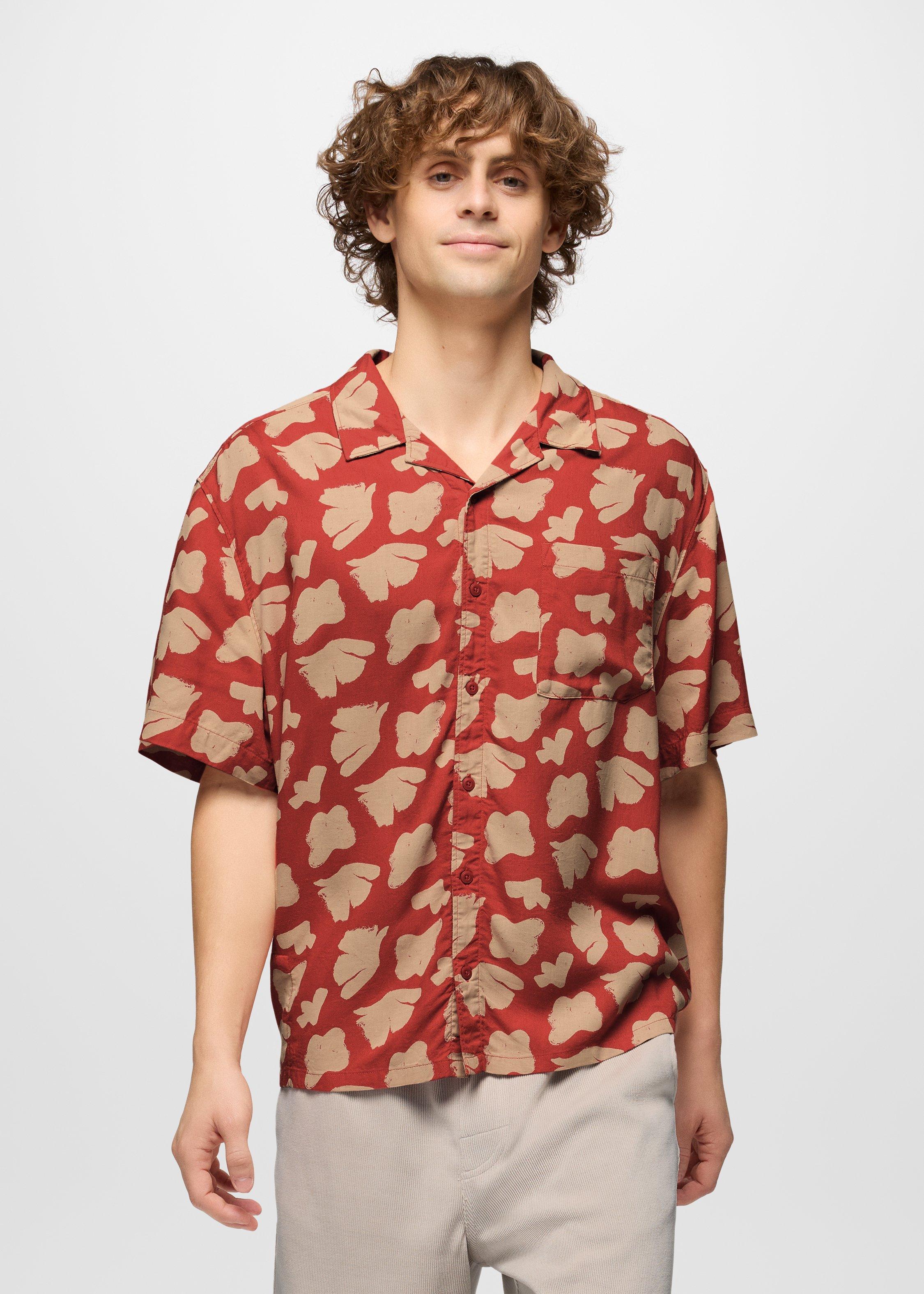 Mens prAna Peacepath Shirt - Phoenix Smashed Potato