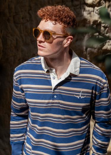 Rockblock Rugby Shirt, Color: Capulet Blue, image 8