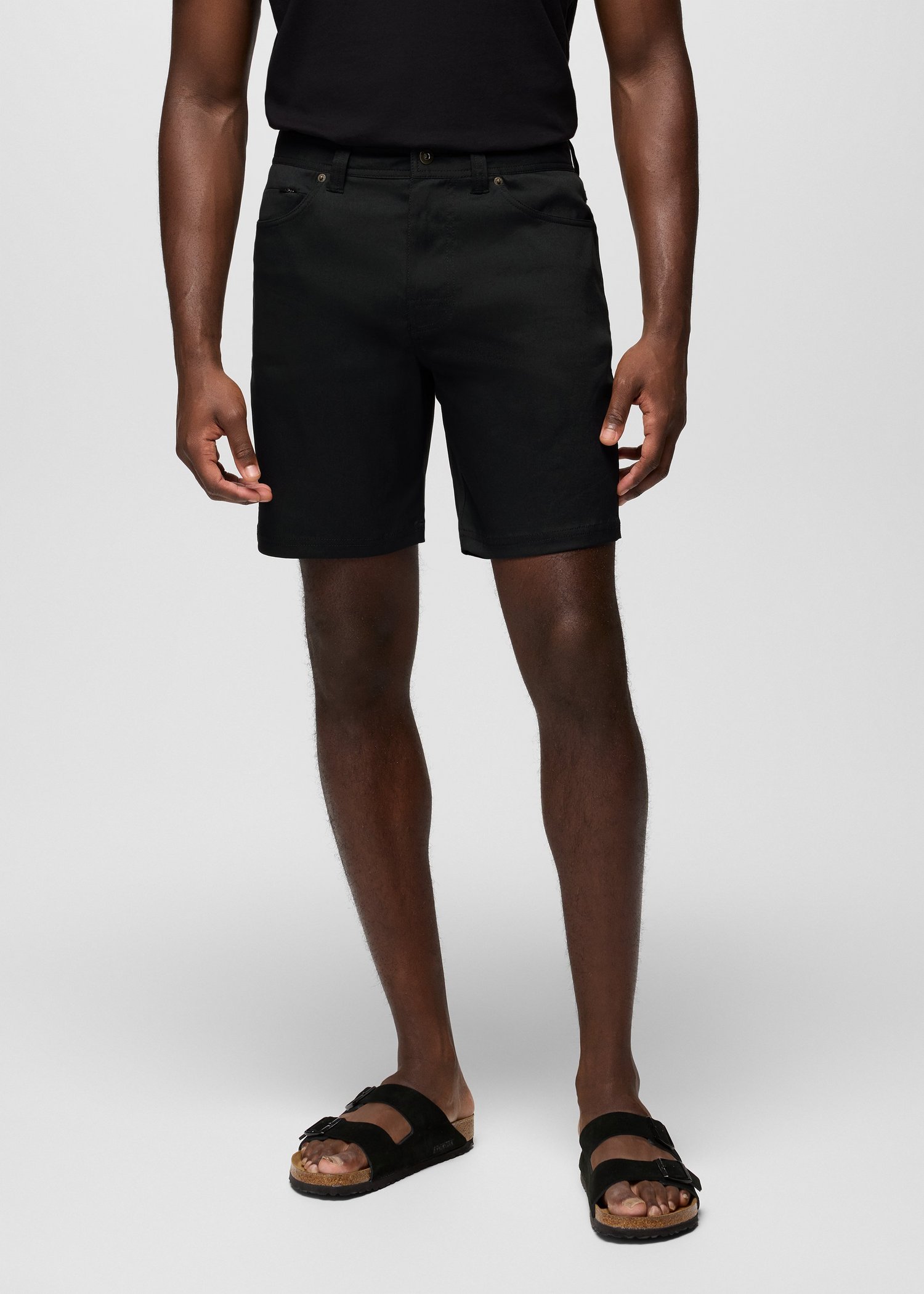 Mens prAna Stretch Zion™ 5 Pocket Short - Black