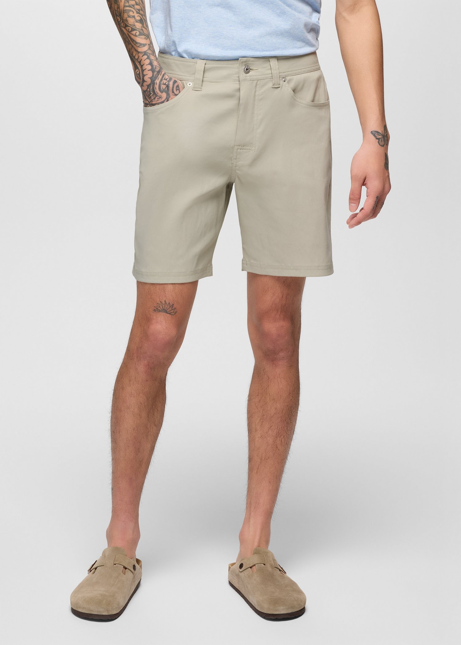 Mens prAna Stretch Zion™ 5 Pocket Short - Stoned