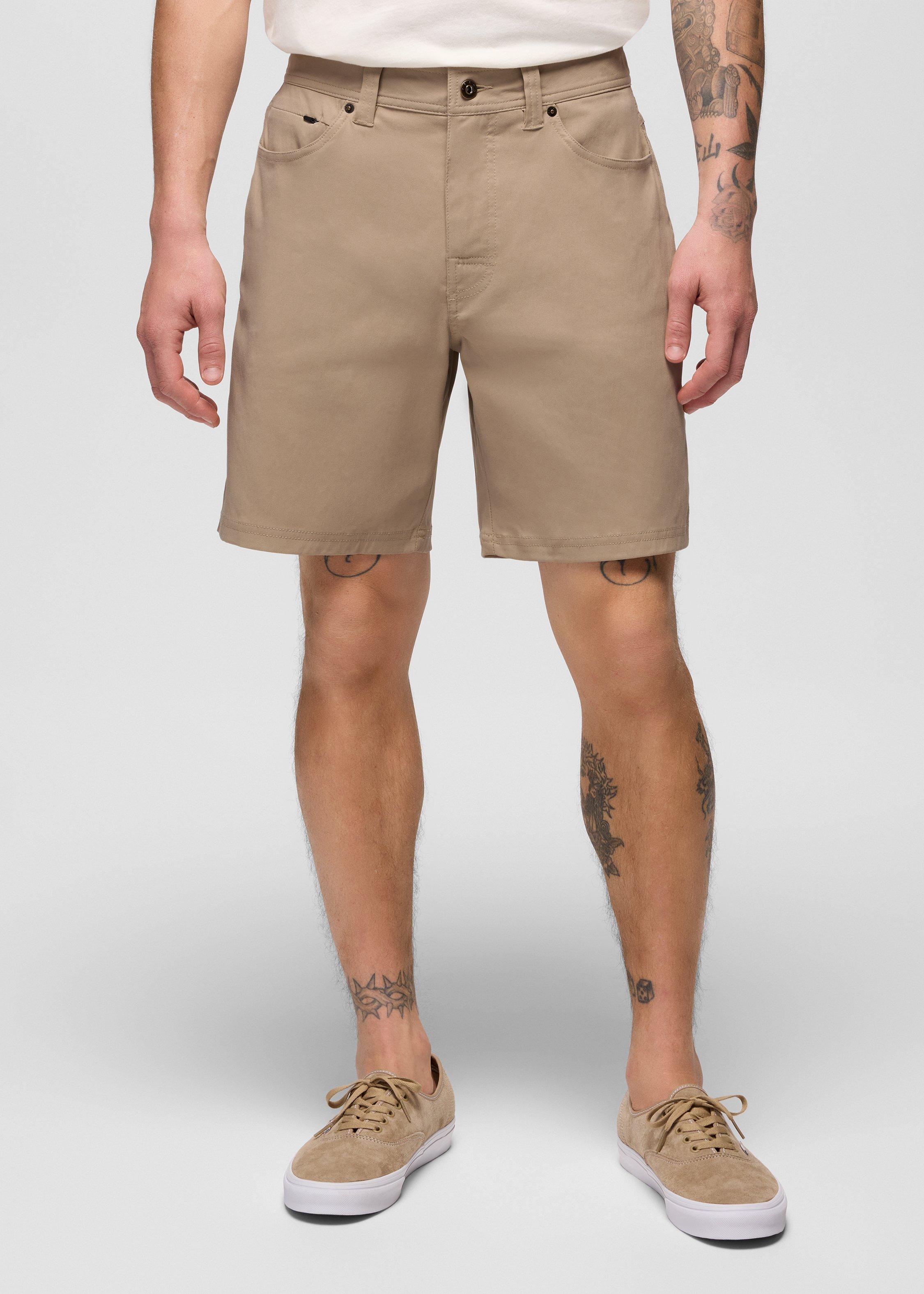 Mens prAna Stretch Zion&trade; 5 Pocket Short - Sandbar