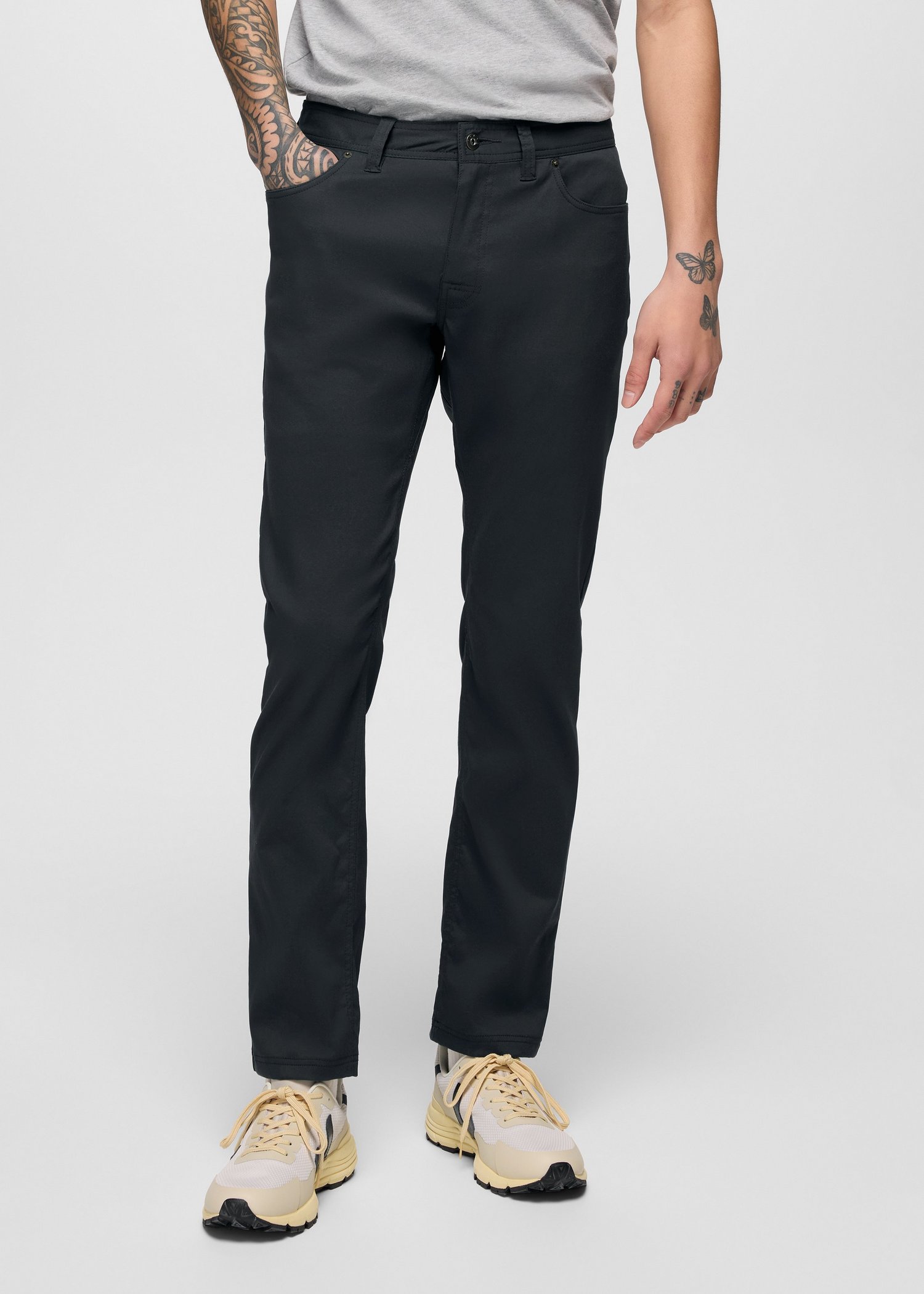 Mens prAna Stretch Zion™ 5 Pocket Slim Pant - Black
