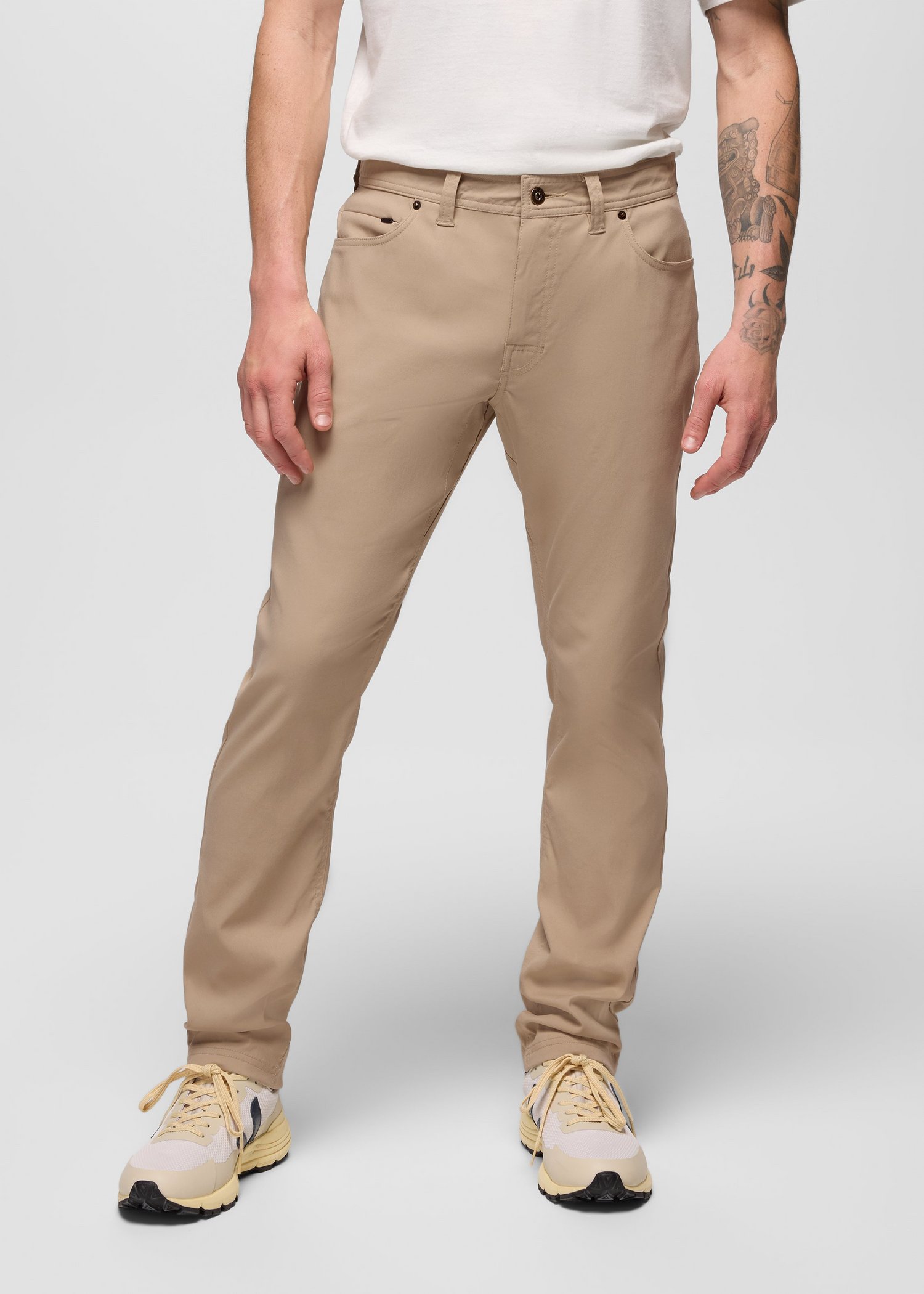 Mens prAna Stretch Zion™ 5 Pocket Slim Pant - Sandbar