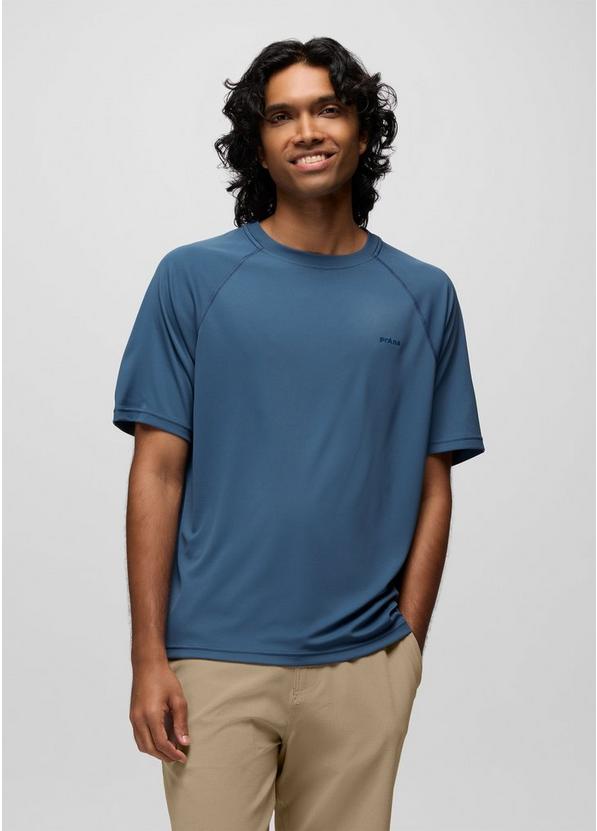 Sol Shade Short Sleeve Crew, Color: Bluff Blue, image 1