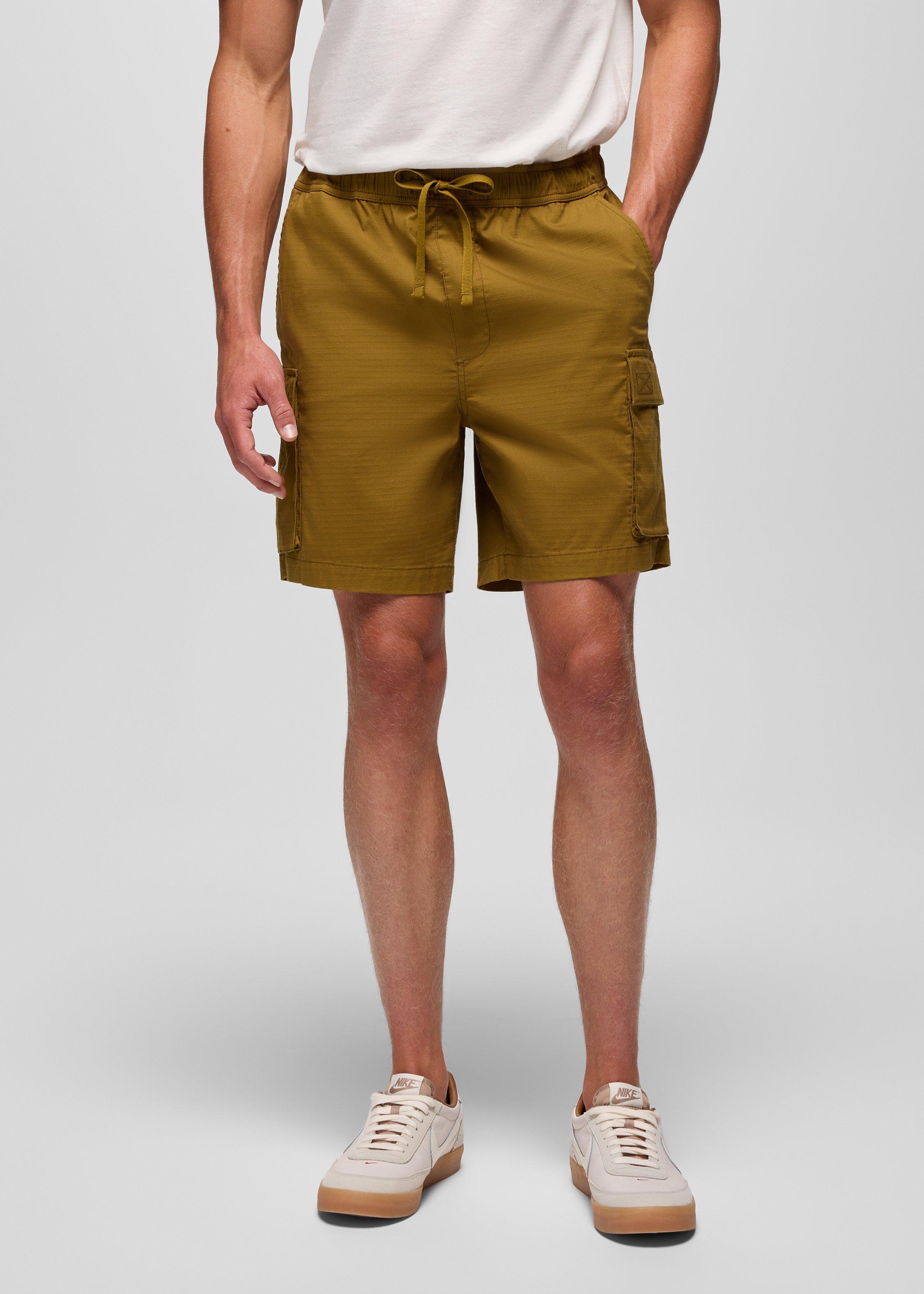 Mens prAna Palisades Ripstop Cargo Short - Retro Olive