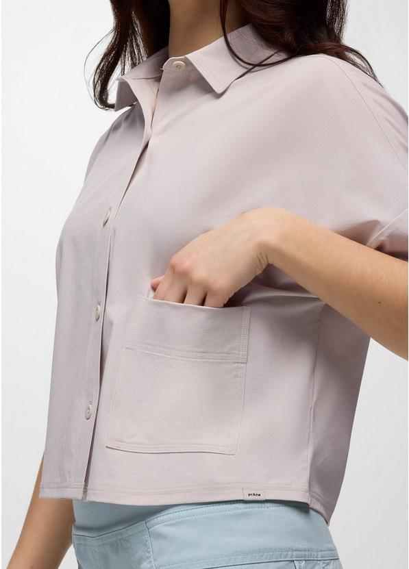 Railay Short Sleeve Button Down, Color: Almond, image 3