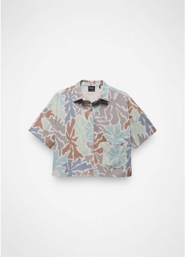 Railay Short Sleeve Button Down, Color: Almond Boogie Bloom, image 6