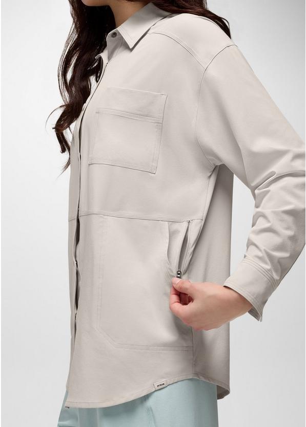 Railay Oversized Button Down, Color: Almond, image 6
