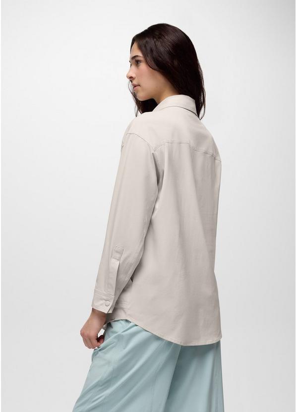 Railay Oversized Button Down, Color: Almond, image 2