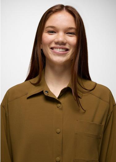 Railay Oversized Button Down, Color: Retro Olive, image 16