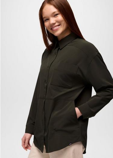 Railay Oversized Button Down, Color: Nori, image 3