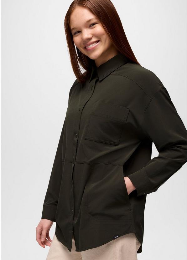 Railay Oversized Button Down, Color: Nori, image 3