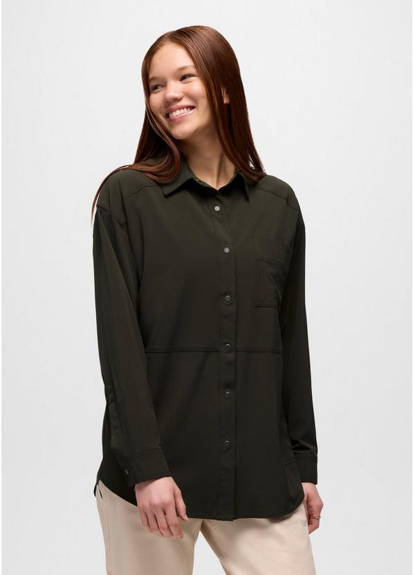 Railay Oversized Button Down, Color: Nori, image 1