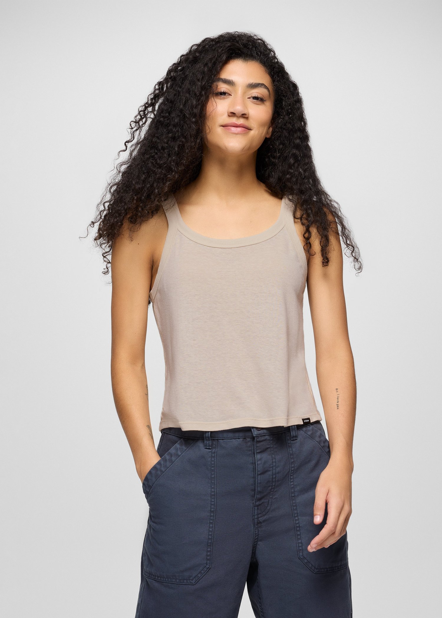 Womens prAna Cozy Up Scoop Tank - Canvas