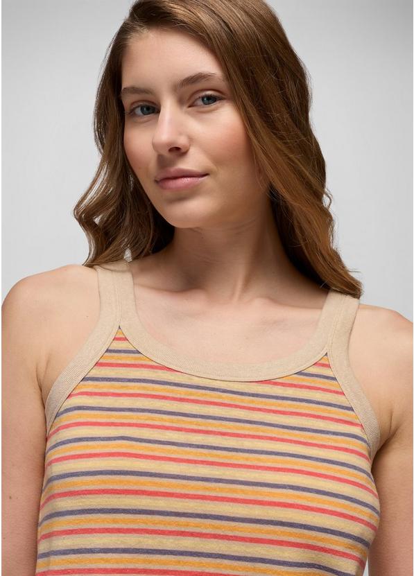 Cozy Up Scoop Tank, Color: Vanilla Bean Stripe, image 3