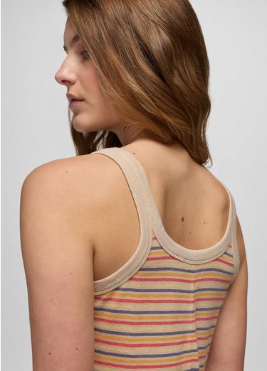 Cozy Up Scoop Tank, Color: Vanilla Bean Stripe, image 36