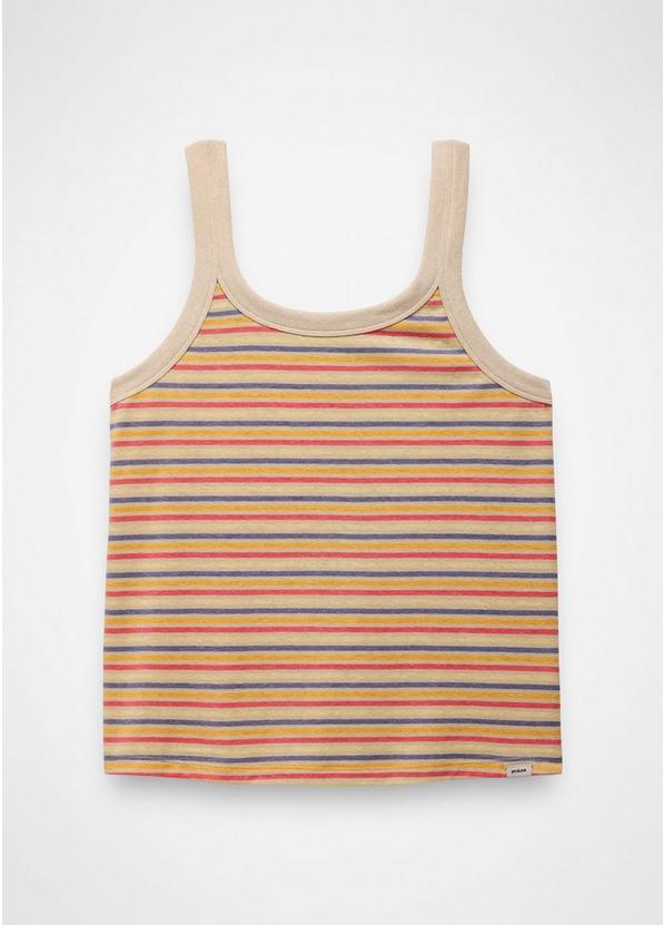 Cozy Up Scoop Tank, Color: Vanilla Bean Stripe, image 7