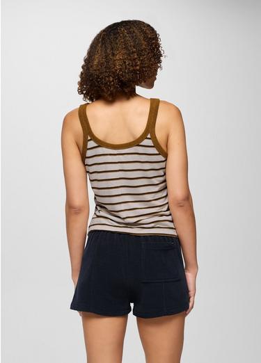 Cozy Up Scoop Tank, Color: Retro Olive Stripe, image 14