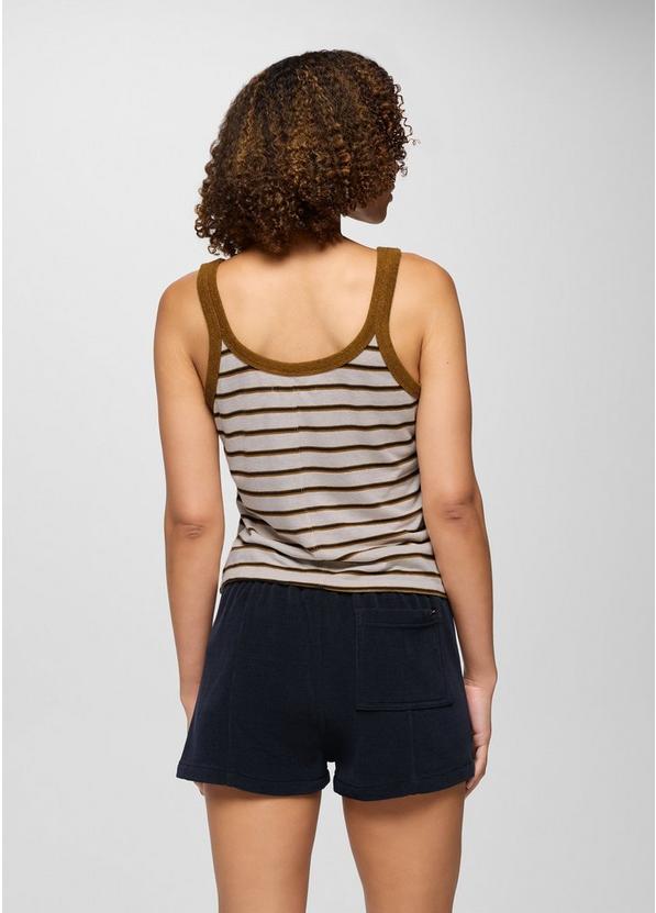 Cozy Up Tank, Color: Retro Olive Stripe, image 2